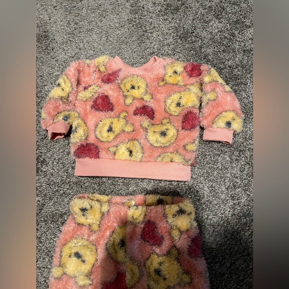 Baby Disney Winnie the Pooh Faux Shearling Fleece Top and Bottom Set - Pink - Picture 5 of 8
